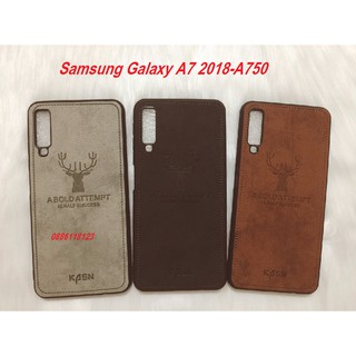 Samsung a7 2018- a750 ốp lưng giả da con hươu deer - nhựa dẻo tpu