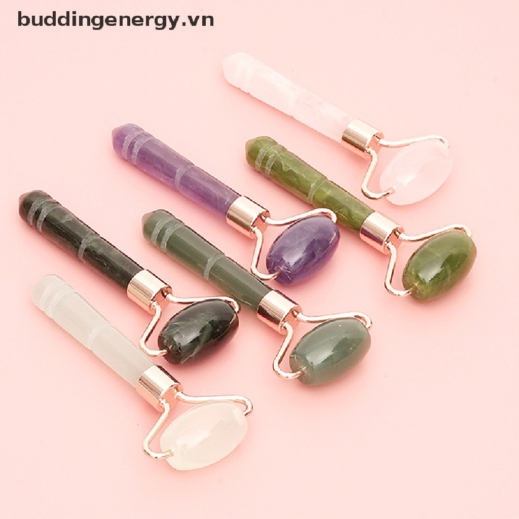 Cây lăn mát xa mặt một đầu đá ngọc bích chăm sóc da