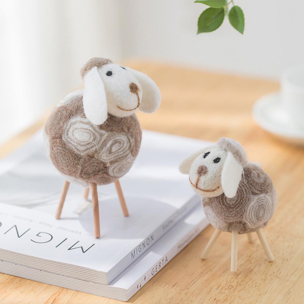 Tượng Cừu Mini Bằng Len Thủ Công Trang Trí Giáng Sinh