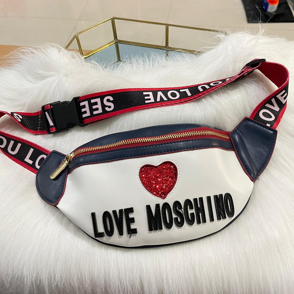 Túi Đeo Hông Moschino 2 Màu Bằng Da Cừu