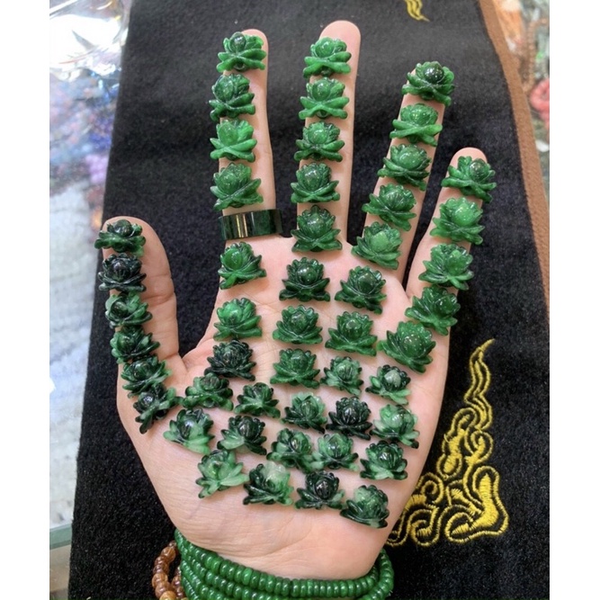 Charm mix vòng đeo tay Bông Sen ngọc sơn thủy