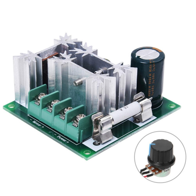 Công tắc điều khiển tốc độ động cơ DC 6-90V 15A PWM 1000W PLC