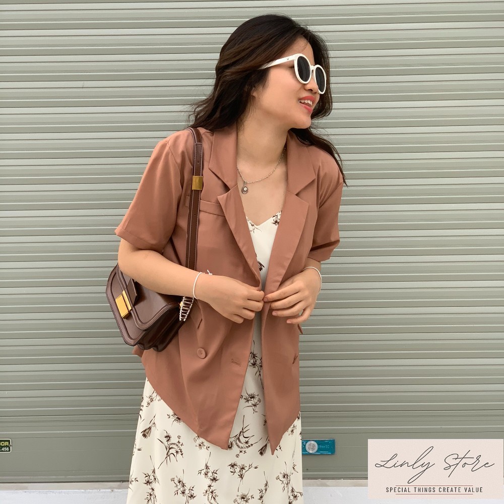 ÁO BLAZER NGẮN TAY 2021– ÁO VEST NỮ CHẤT DÀY DẶN, MỀM, MỊN, MÁT