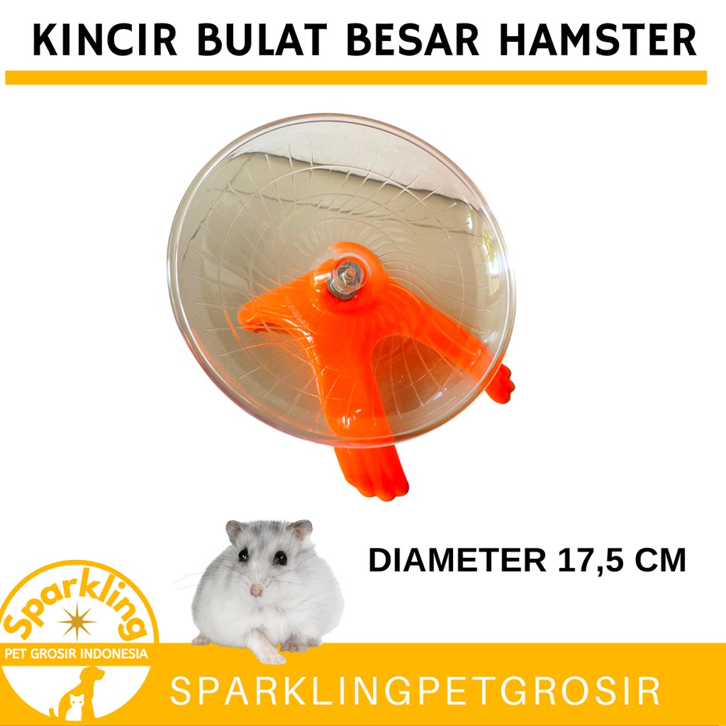 Bánh Xe Đu Quay Hình Tròn 17.5 cm Màu Trắng Cho Chuột Hamster