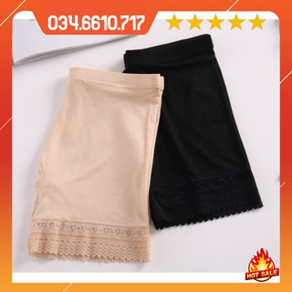 Quần mặc váy cotton viền ren siêu mềm siêu co giãn dưới 52kg