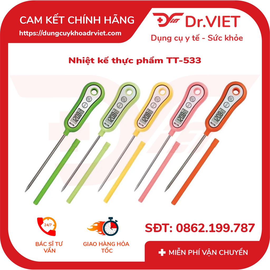 NHIỆT KẾ THỰC PHẨM TT-533 (ĐO NHIỆT ĐỘ THỰC PHẨM, SỬ DỤNG CHO CÁC HOẠT ĐỘNG ẨM THỰC) LUCASS - DR VIET