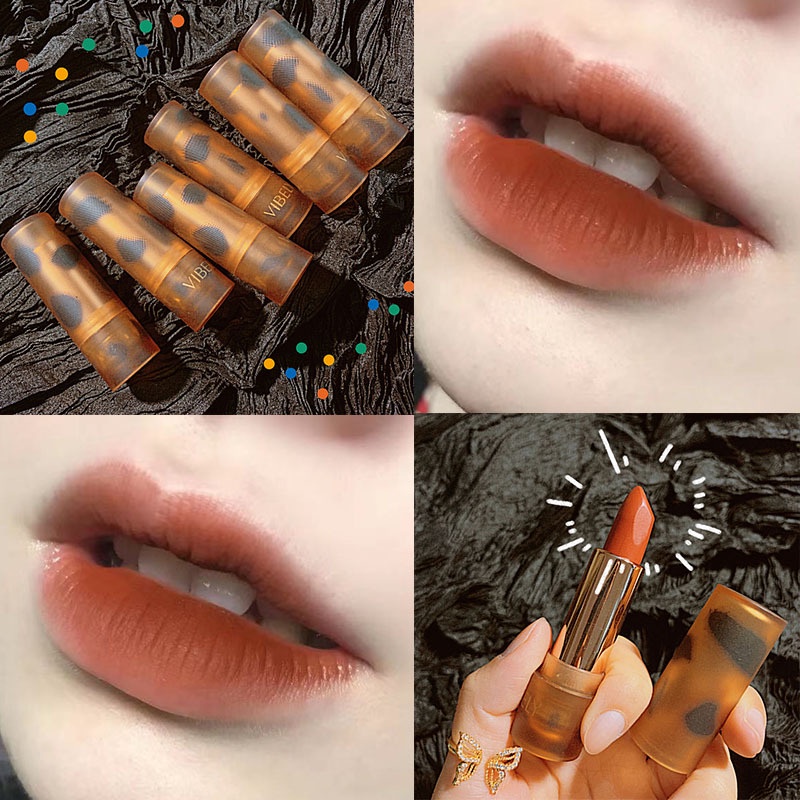 Son Môi Vibely Màu Hổ Phách Chất Nhung Mềm Mại Chống Thấm Nước Lâu Trôi