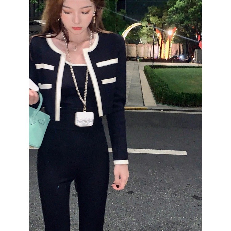 QKOOLE  Áo khoác cardigan/Áo sát nách phong cách Hàn Quốc trẻ trung cho nữ