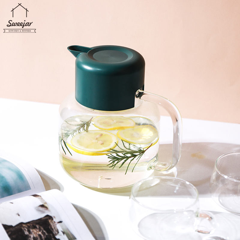 Ấm đun nước SWEEJAR có tay cầm tiện dụng bằng thủy tinh dung tích 1500ml
