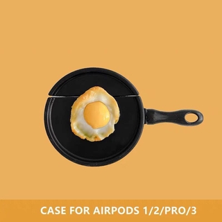 Ốp Bảo Vệ Hộp Đựng Tai Nghe Airpods 1 / 2 Hình Chảo Rán Xinh Xắn