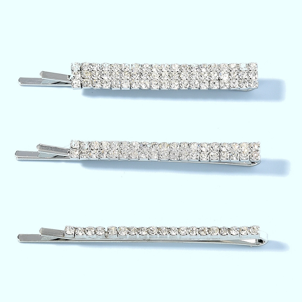 Cài Tóc Cô Dâu Đính Đá Lấp Lánh 3 Hàng