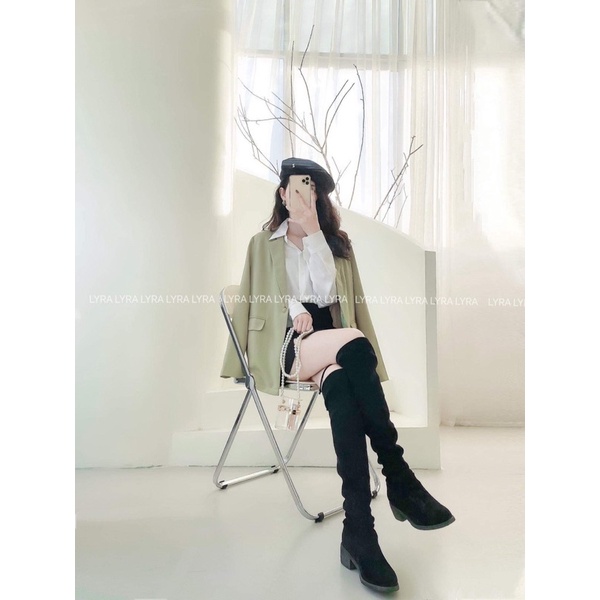 Áo Blazer 2 lớp màu Xanh Bơ Mới
