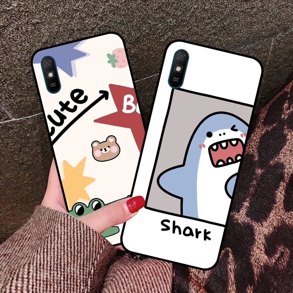 Ốp Xiaomi Redmi 9A in hình cá mập, khủng long dễ thương, cute (T01 - T06)