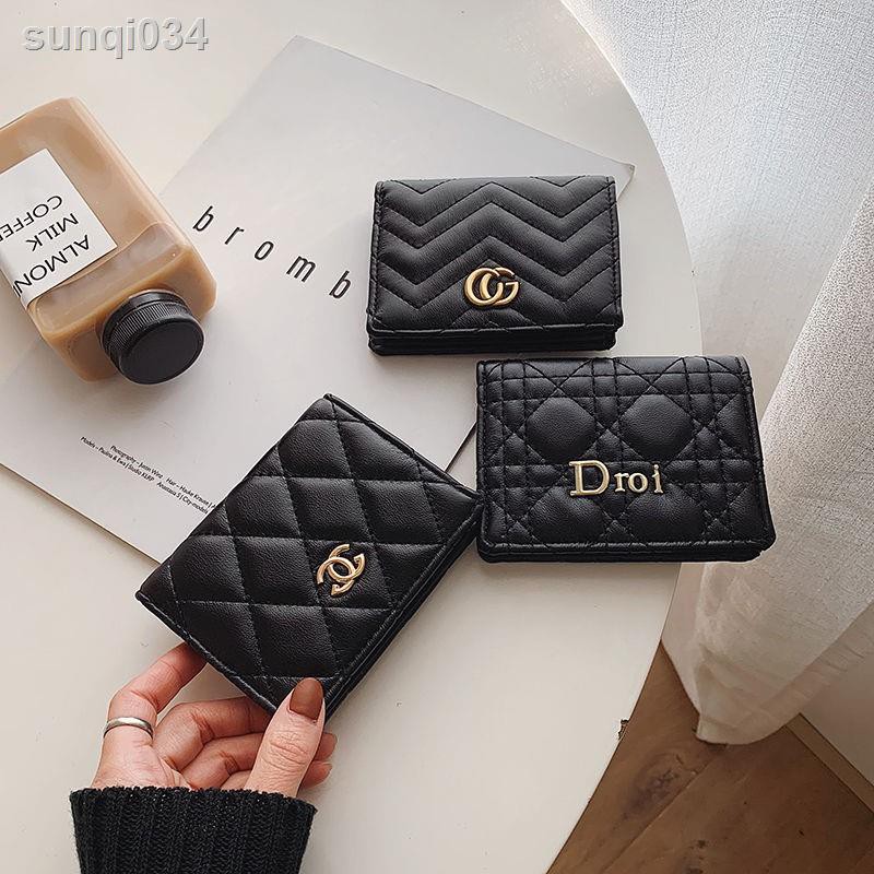 CHANEL ▦Ví Ngắn Cầm Tay Đựng Thẻ Cỡ Lớn In Logo Dior Kiểu Retro Cá Tính