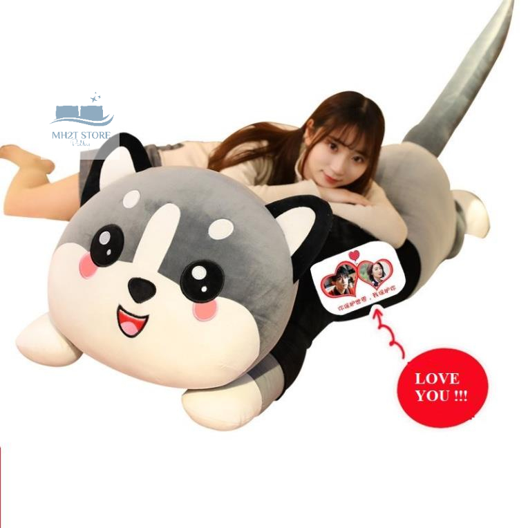 Gấu Bông Mèo Husky siêu to khủng lồ thú nhồi bông mặt ngáo gối thú nhồi bông giá rẻ ôm mèo ngáo bảo hành 6 tháng SHOP MH