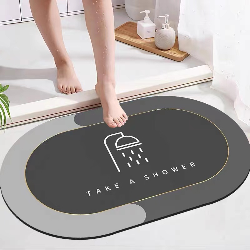 Thảm lau chân T33, Thảm trải sàn thấm hút nước, Thảm chùi chân nhà tắm nhà vệ sinh chất liệu chống trơn trượt, Siêu bền