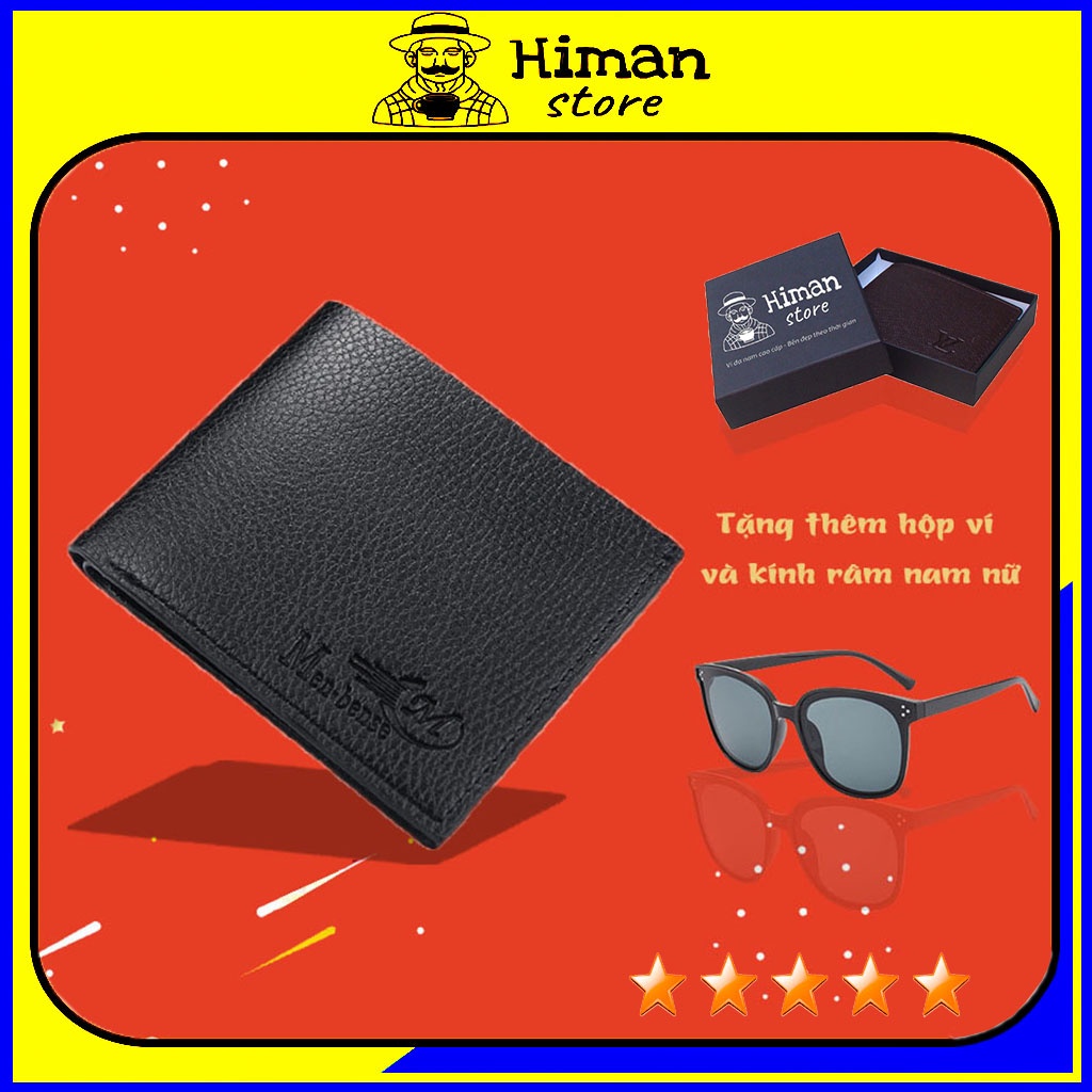 Ví nam nữ thời trang đẹp nhỏ gọn giá rẻ bóp da PU cao cấp mini dáng ngang HIMAN VN140