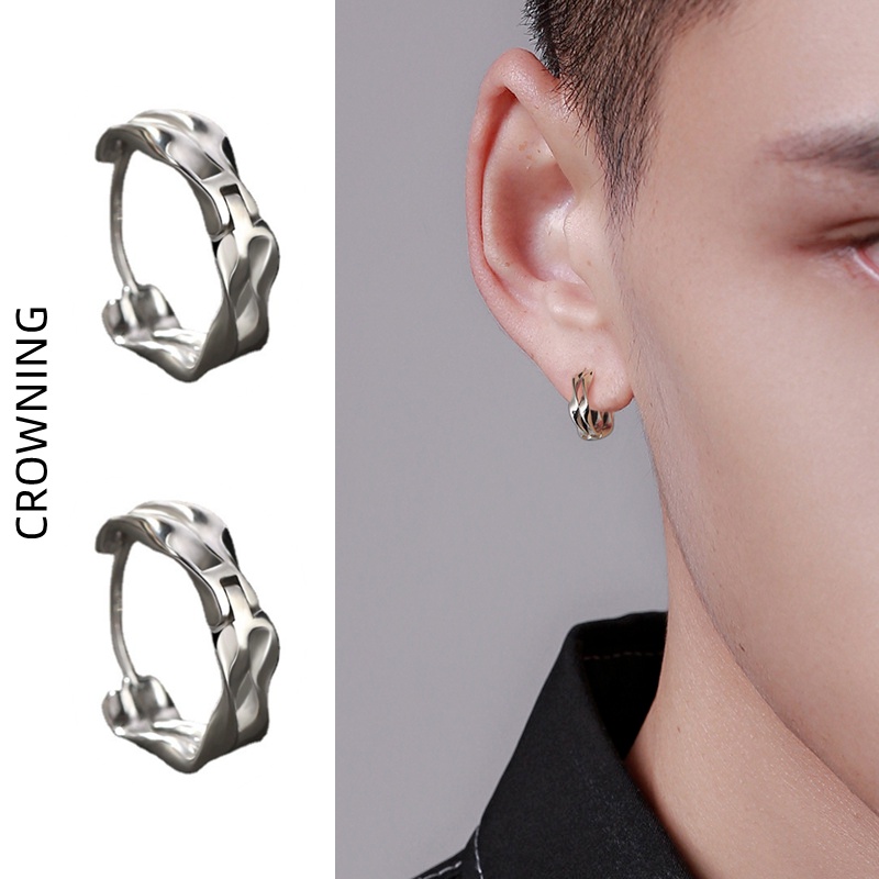 Bông Tai S925 Phong Cách Hip Hop Âu Mỹ Độc Đáo Thời Trang Cho Nam Và Nữ F834