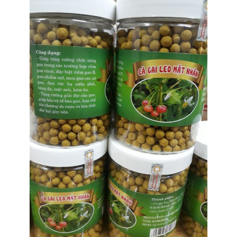 Viên cà gai leo mật nhân hộp 500g