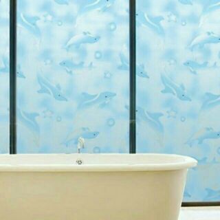 Decal giấy dán kiếng họa tiết cá heo