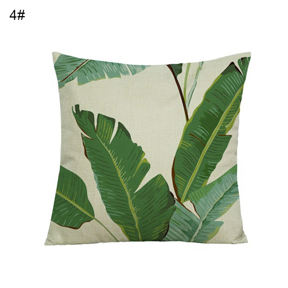 Vỏ gối họa tiết đơn giản hình hoa lá cho ghế sofa