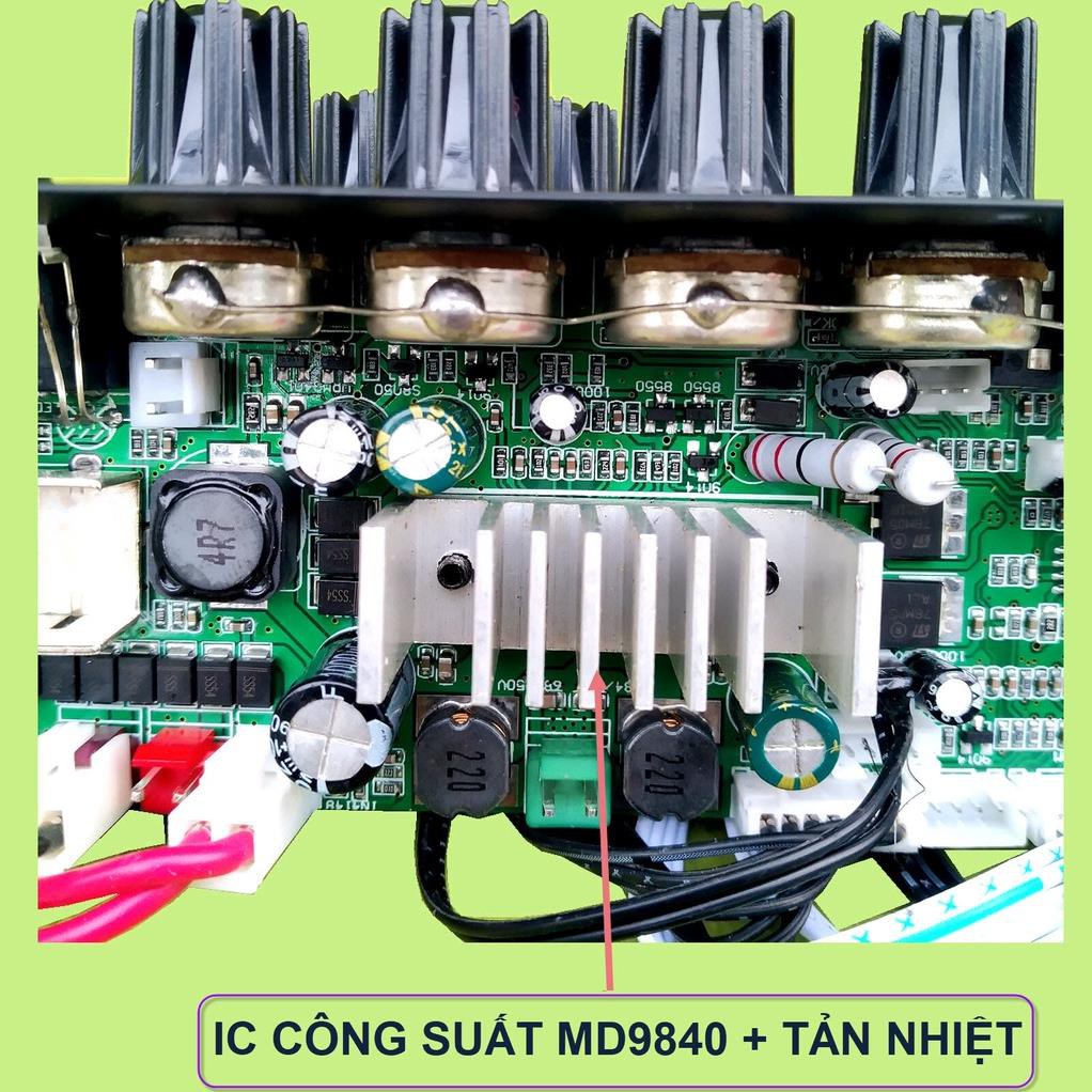 Mạch loa kéo LIVESTREAM DSP lập trình chống hú IC MD9840 công suất 65W – 130W, Bluetooth thế hệ mới, có Guitar điện