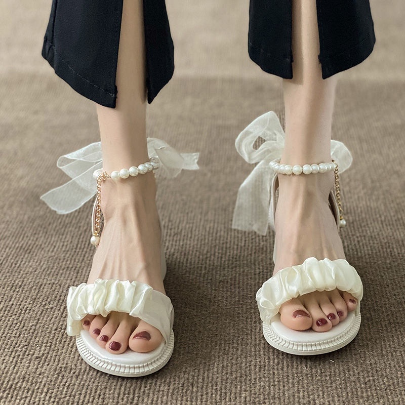 Sandal Cao Gót Thiết Kế Mới Thời Trang Mùa Hè Theo Phong Cách Pháp