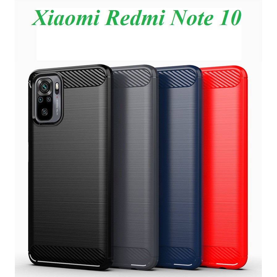 Ốp lưng Xiaomi Redmi Note 10 / Redmi Note 10s - Ốp lưng chống sốc phay xước vân cacbon, chống vân tay, chống xước