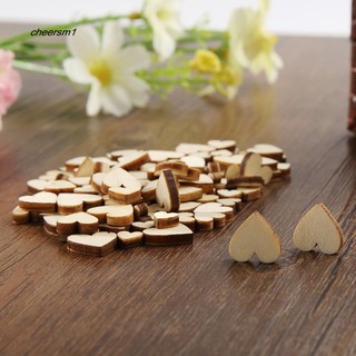 Bộ 100 nút gỗ hình trái tim