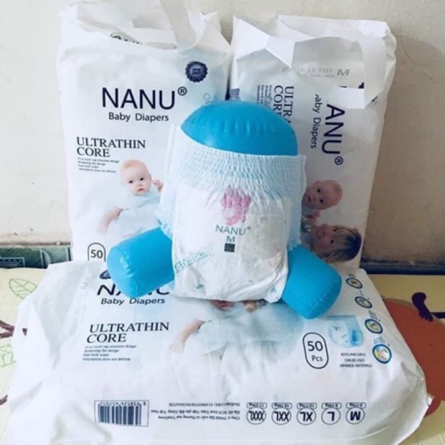 Bỉm quần NaNu baby sz m100/l100/xl100/xxl100/xxxl100