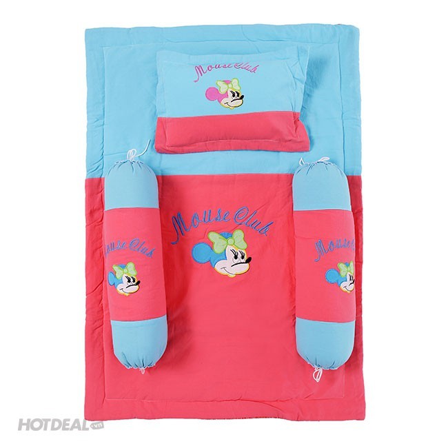 Bộ Gối Mền Cho Em Bé (1 Nệm, 1 Gối Nằm, 2 Gối Chặn)