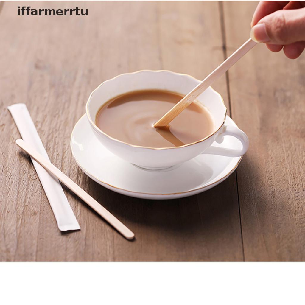 Set 100 Que Khuấy Trà / Cà Phê Bằng Gỗ Tự Nhiên Dùng Một Lần