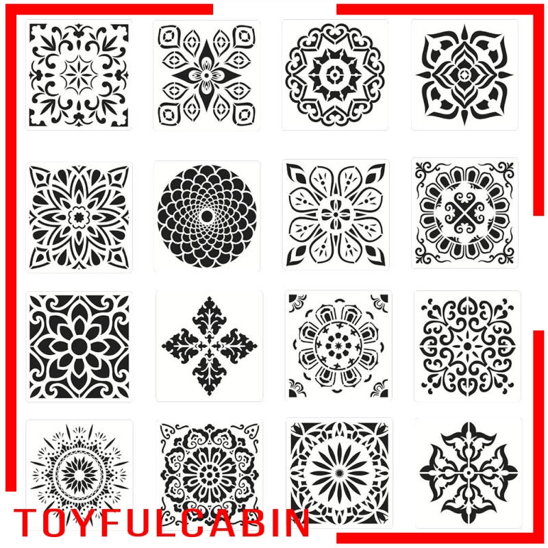 Bộ 16 Khuôn Cắt Hình Mandala Dùng Trang Trí Sổ Tay DIY