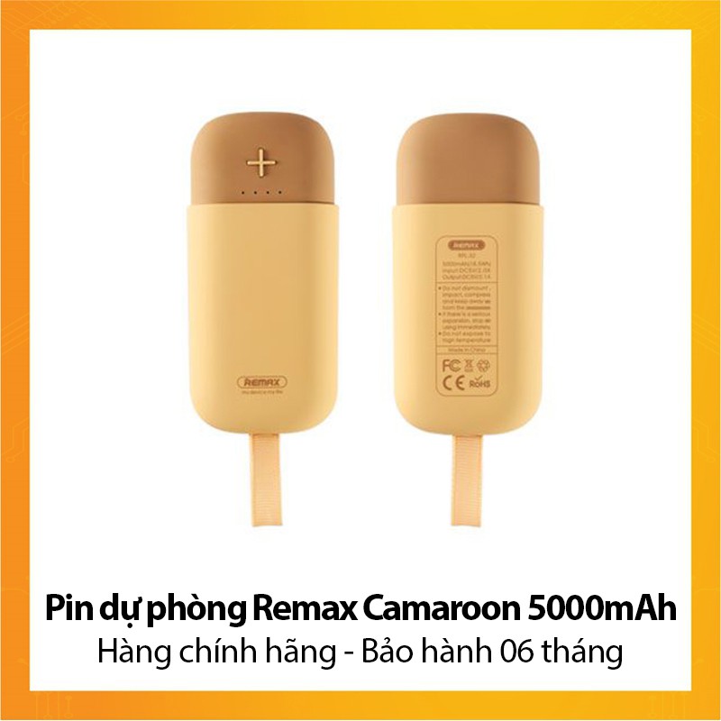 Pin dự phòng Remax Camaroon 5000mAh - Hàng chính hãng - Bảo hành 6 tháng