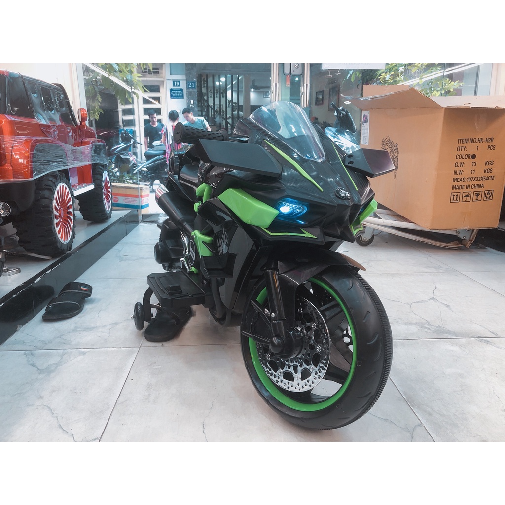 Xe máy điện trẻ em H2R, R3 động cơ 12V mạnh mẽ kích thước lớn 110 x 46 x 76cm