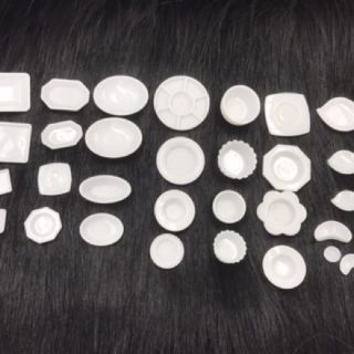 Set tô, chén, đĩa, khay mini trang trí nhà búp bê.