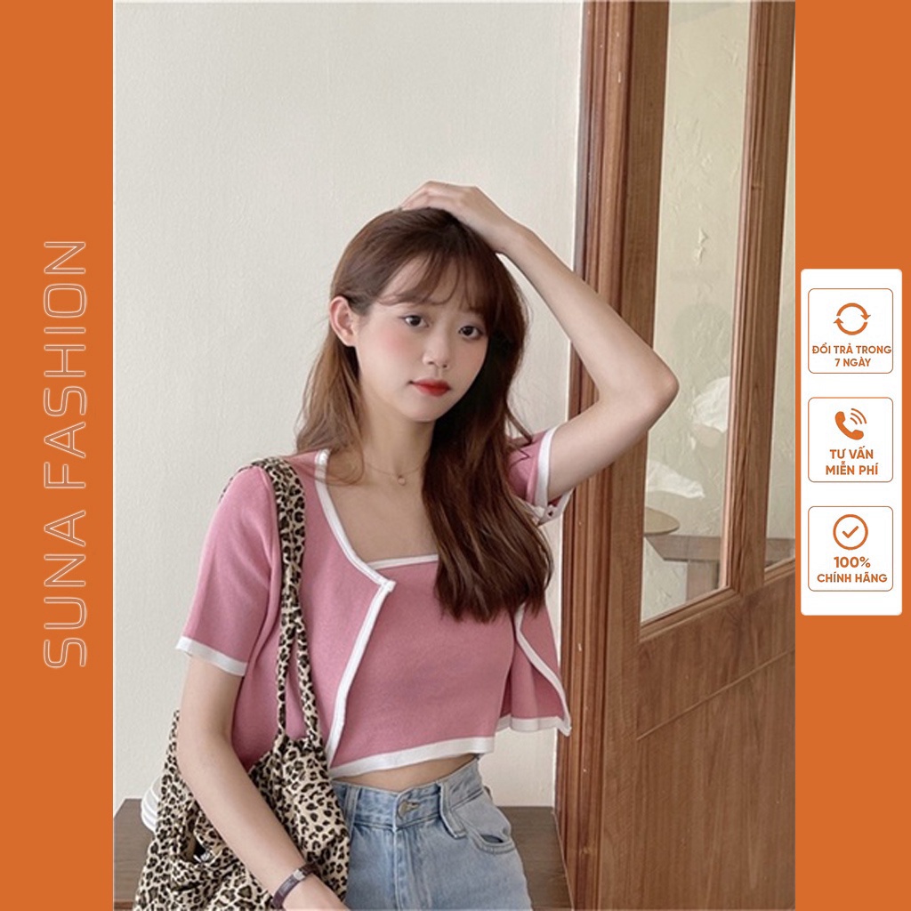 Áo Ống Viền Kèm Áo Khoác Cực Hot Phong Cách SUNA FASHION