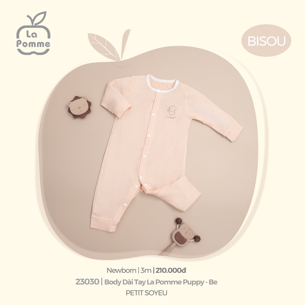 La Pomme Body Dài Tay liền thân La Pomme Puppy AW2022