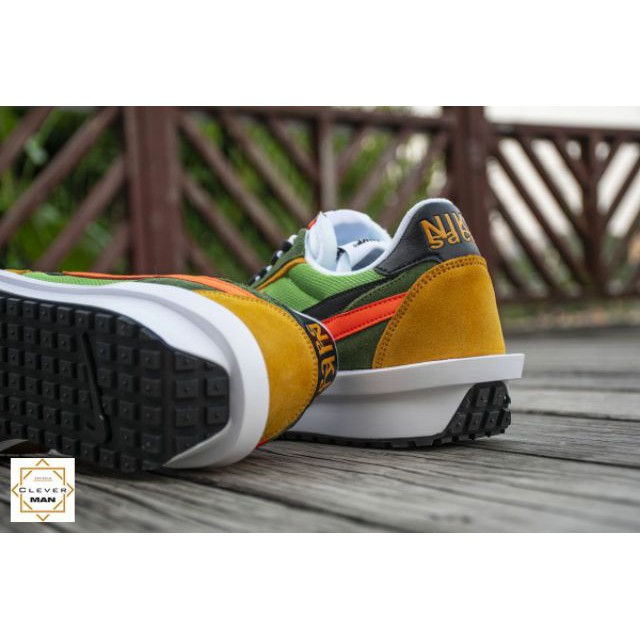 Giày Thể Thao SACAI LDV Waffle Green Yellow Xanh Lá Cây Vàng Logo Cam