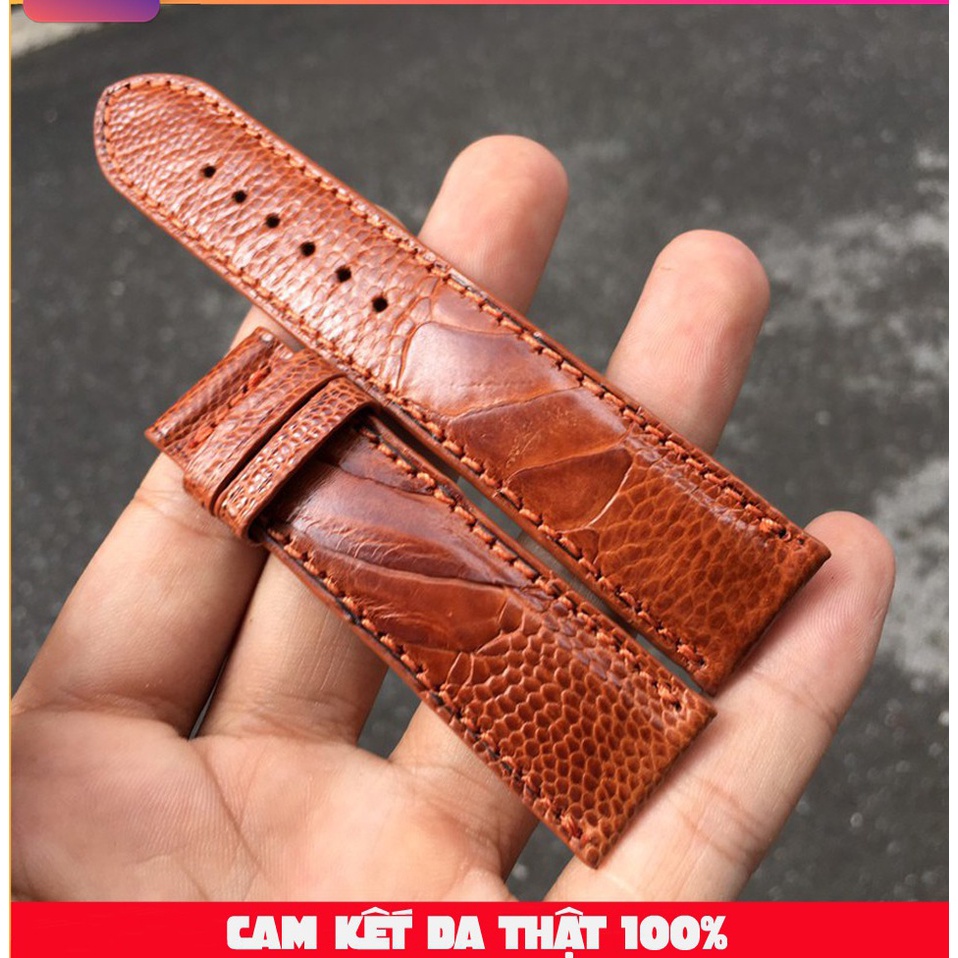 Dây đồng hồ da ĐÀ ĐIỂU THẬT cao cấp khóa cài nhiều Size 12 14 15 16 18 19 20 21 22 24mm