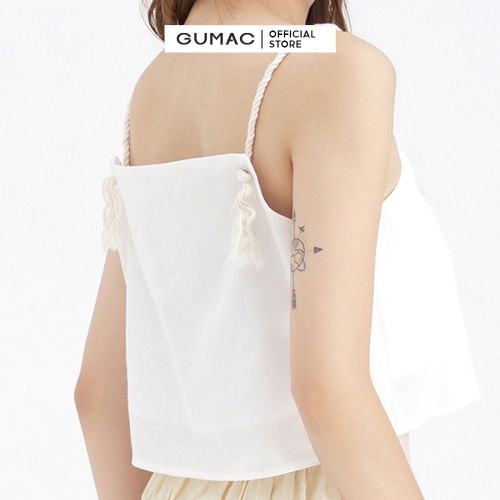 [Mã WABRGUM giảm 10% tối đa 30K đơn 99K] Áo sát nách đan dây GUMAC dáng croptop AB677 | BigBuy360 - bigbuy360.vn