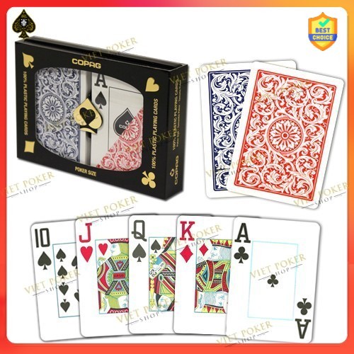 Bài nhựa Copag 1546 - Bài tây Poker - Plastic Playing Cards chống nước hoàn hảo
