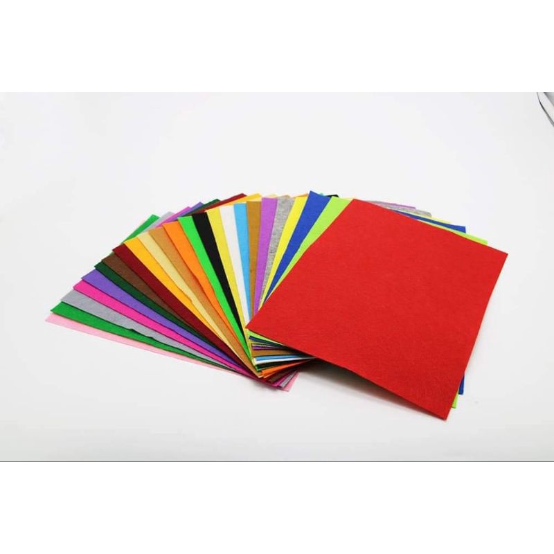 Vải dạ, vải nỉ CỨNG mầm non làm đồ handmade khổ 22x22 cm, 45x45 cm