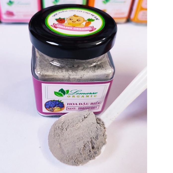 Bột Hoa Đậu Biếc Hữu Cơ Sấy Lạnh 90gram Cho Bé Ăn Dặm