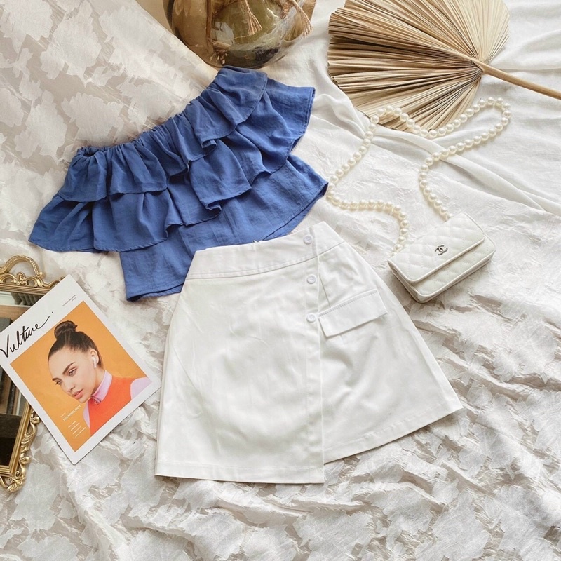 chân váy lệch tà phối nút | BigBuy360 - bigbuy360.vn