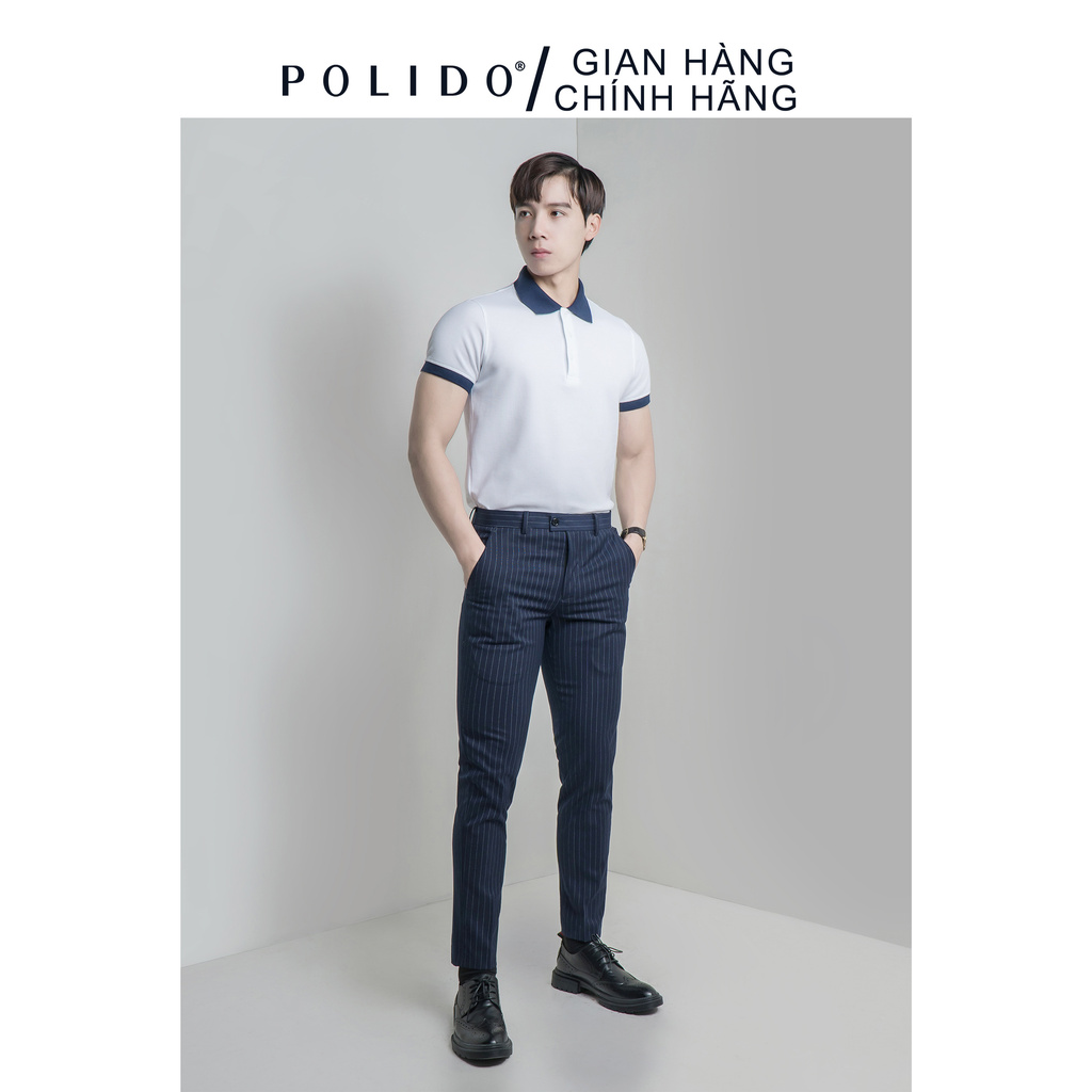 Áo Polo Trơn Phối Bo CEFFYLO Vải Cotton 100% 7 Màu Trẻ Trung