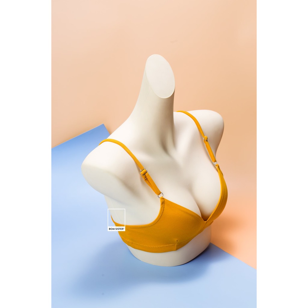 [Mã FARSBRBOM1 giảm 10% đơn 99K] Áo Lót Không Mút Cotton Không Gọng Có Thể Nhét Mút BOM SISTER MU2020 | BigBuy360 - bigbuy360.vn