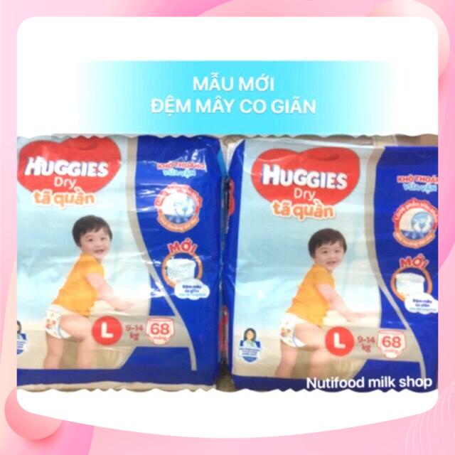 [MẪU MỚI] BỈM HUGGIES TÃ QUẦN  ĐỦ SIZE L68SP02