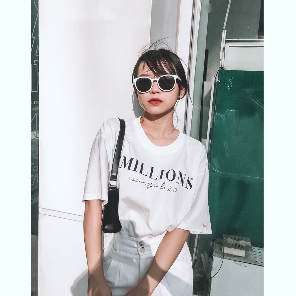 Áo Thun Nam Nữ 7MILLIONS ESSENTIAL 2.0 Unisex - Kiểu áo phông nữ nam form rộng tay lỡ Ulzzang - Leevin Store | BigBuy360 - bigbuy360.vn