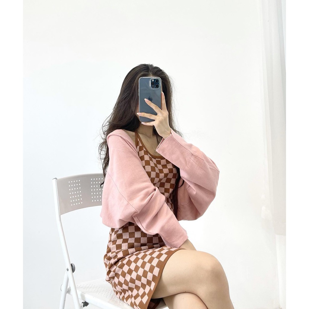 (FREESHIP) Set váy len kèm áo len hàng quảng châu Miho house